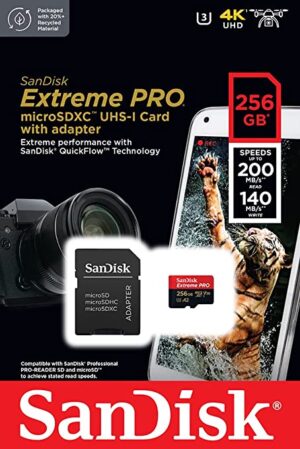 Tarjeta SanDisk Extreme SD UHS-I, V30, U3, 4K UHD